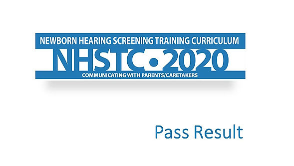 Pass Result NHSTC - ASL